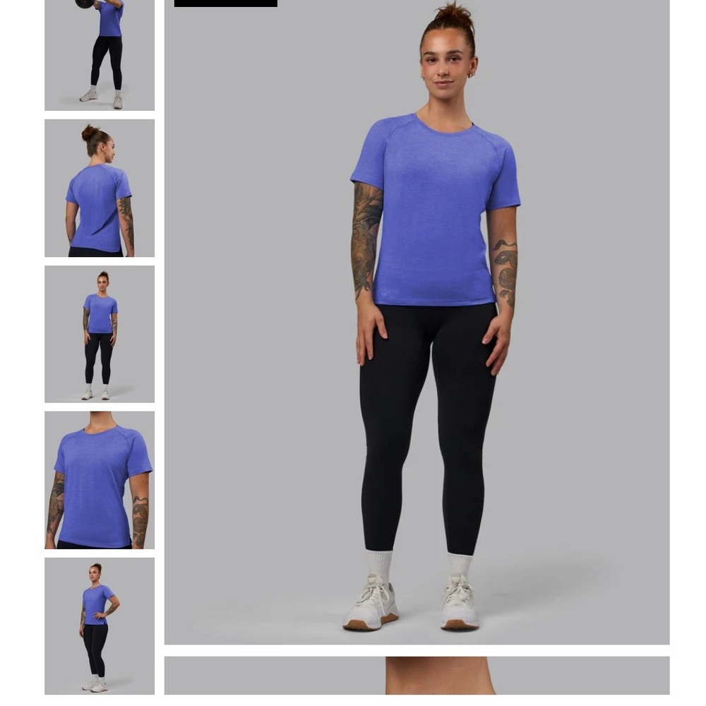 LSKD Perform VapourFLX Tee Baja Blue Marl WASS0001-S Women Small NWT NEW